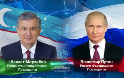 Лидеры Узбекистана и России обсудили актуальные вопросы торгово-экономического сотрудничества