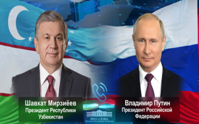 Владимир Путин поздравил Шавката Мирзиёева с днем рождения Владимир Путин поздравил Шавката Мирзиёева с днем рождения