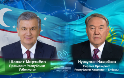 Президент Республики Узбекистан провел телефонный разговор с Первым Президентом Республики Казахстан