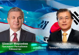 President of the Republic of Uzbekistan speaks with President of the Republic of Korea by the phone