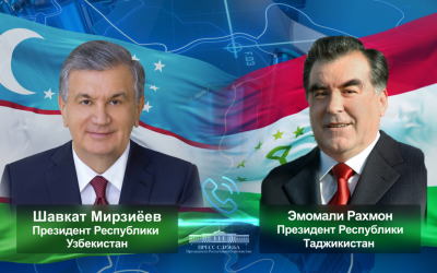 Лидеры Узбекистана и Таджикистана обсудили ситуацию в регионе