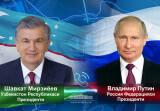 Россия Президенти Ўзбекистон етакчисини сайловдаги ғалабаси билан табриклади