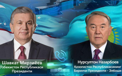Шавкат Мирзиёев Нурсултон Назарбоев билан телефон орқали мулоқот қилди Шавкат Мирзиёев Нурсултон Назарбоев билан телефон орқали мулоқот қилди