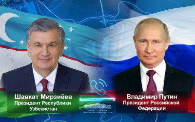 Лидеры Узбекистана и России обсудили вопросы дальнейшего расширения экономического сотрудничества