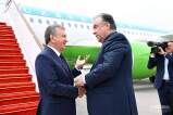 President Shavkat Mirziyoyev arrives in Khujand