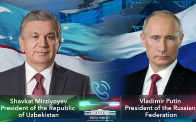 Состоялся телефонный разговор Президента Узбекистана с Президентом России