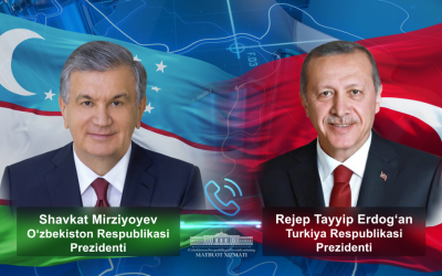 O‘zbekiston Prezidenti Turkiya Prezidenti bilan telefon orqali muloqot qildi O‘zbekiston Prezidenti Turkiya Prezidenti bilan telefon orqali muloqot qildi