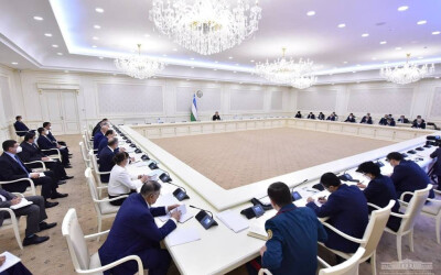 Prezident raisligida videoselektor yig‘ilishi boshlandi Prezident raisligida videoselektor yig‘ilishi boshlandi