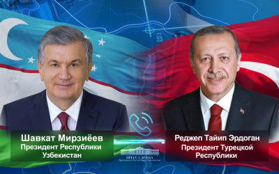 Ўзбекистон ва Туркия етакчилари икки томонлама кун тартибидаги долзарб масалаларни муҳокама қилдилар