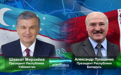 O‘zbekiston va Belarus Prezidentlari telefon orqali muloqot qildilar